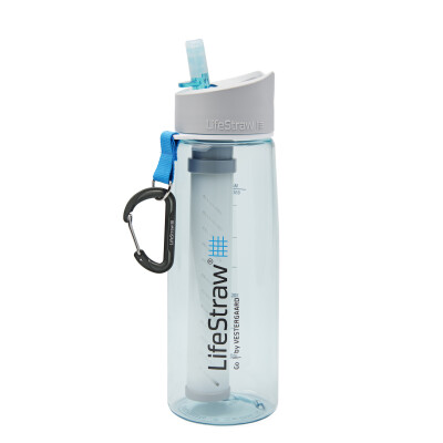 Der LifeStraw Go 2 light blue 2-Stage Filter Outdoor-Wasserfilter schuetzt vor Krankheitserregern wie Viren Bakterien Protozoen und mehr um Wasser aus Fluessen Baechen und Seen zu trinken