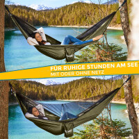 ROBBX® Hängematte mit Moskitonetz