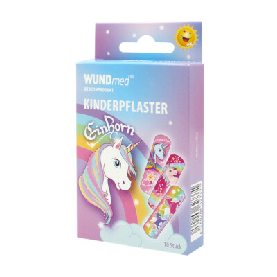WUNDmed Kinderpflaster Einhorn-Motive mit Inhalt 10 Stueck bei Outaway.de