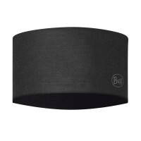 Stirnband Solid Black von BUFF aus recyceltem dehnbarem...