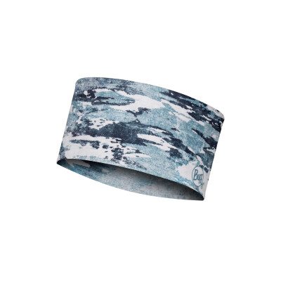 Stirnband Lazs Grey von BUFF aus recyceltem dehnbarem und nahtlosem Coolnet Gewebe das einen Sonnenschutz von UPF 50+ garantiert und kuehlt schuetzt und sieht gut aus bei Outaway.de