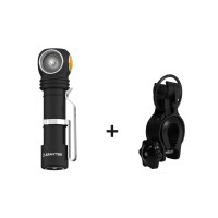 Armytek Wizard C2 Pro LED Taschenlampe und Stirnlampe mit hoher Leuchtkraft fuer deine Outdoor-Aktivitaeten inklusive Fahrradhalterung ABM-01