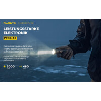 Armytek Dobermann Pro Max kalt-weiß, 3000 Lumen, 460 Meter Leuchweite