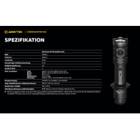Armytek Dobermann Pro Max kalt-weiß, 3000 Lumen, 460 Meter Leuchweite